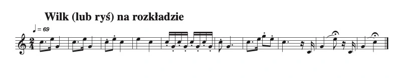 24 wilk lub rys na rozkladzie